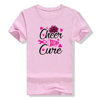 cheer for a cure breast cancer awareness t shirt graphic t shirts for woman women