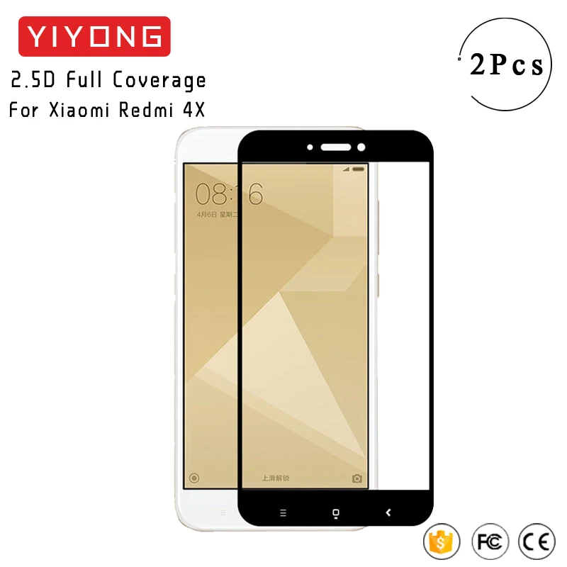 YIYONG полное покрытие экрана стекло для Xiaomi Redmi 4X закаленное Xiomi Pro Защитная пленка