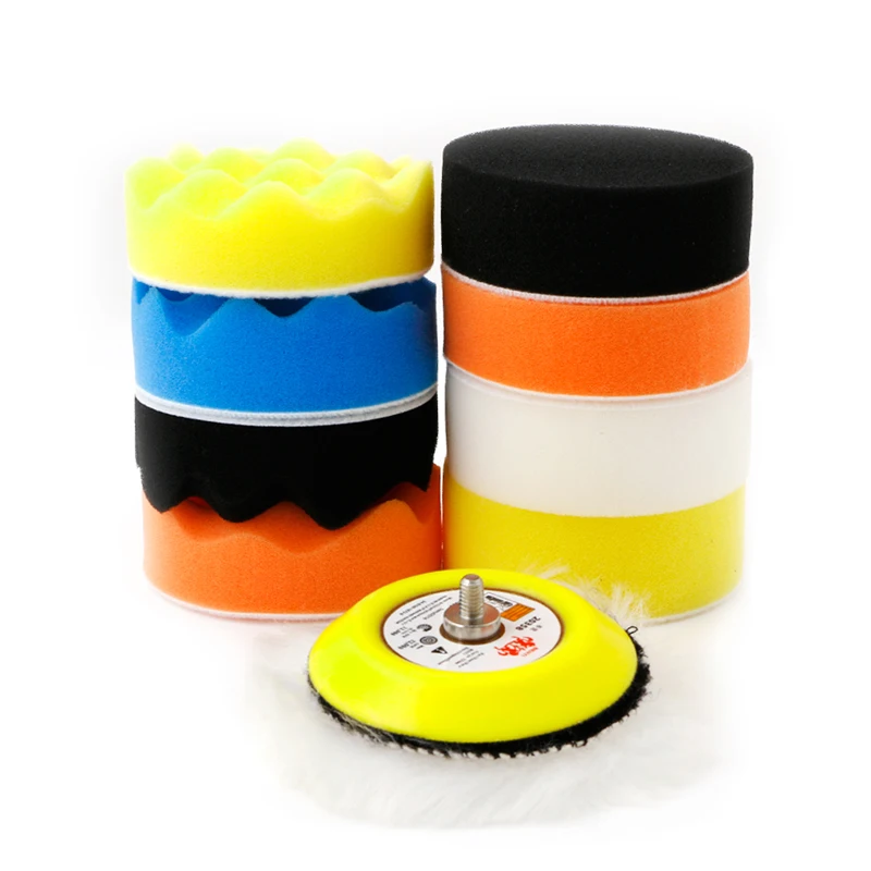 

Hot 10Pcs 3" M6 Thread Polishing Buffing Buffer Pad Kit Car Polisher Air Sander