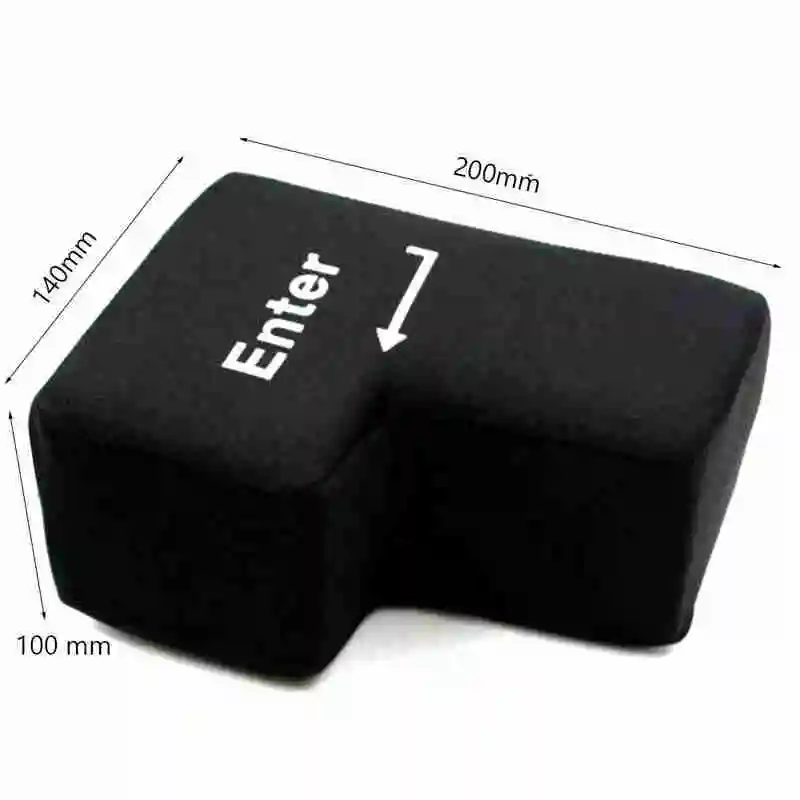 

USB Big Enter Key Relieve Stress Plush Toy, Throw Table Pillow Toys Anti-Stress Relief Super Size Stuffer Accent Desktop
