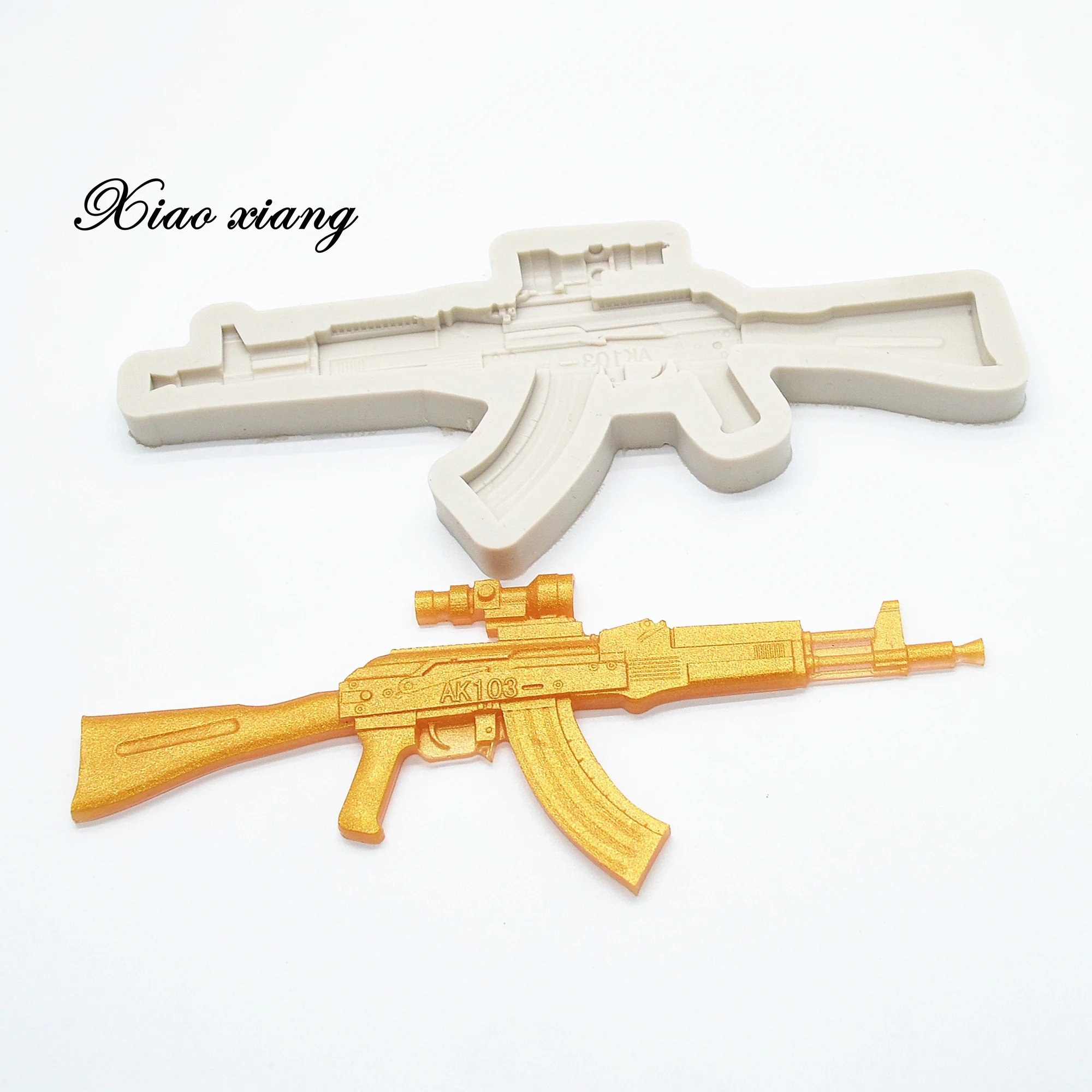 3D пистолет Luyou AK47 из силиконовой смолы формы для помадки инструменты украшения
