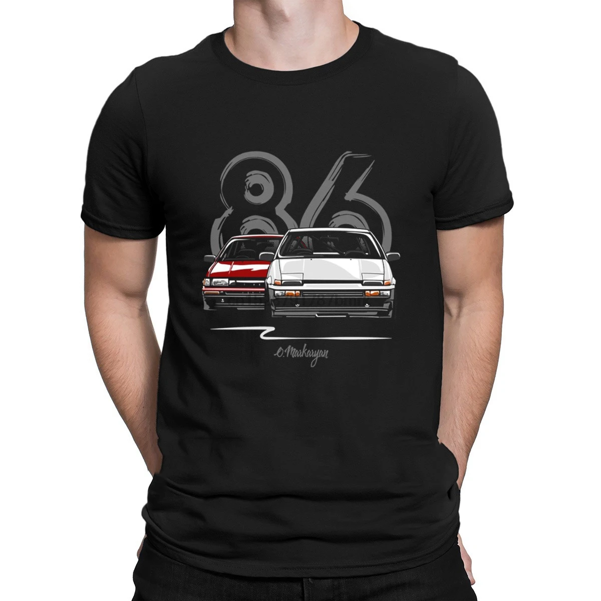 Ae86 Хачи року футболка Юмор Бесплатная доставка Slim Fit фотографии хлопок дизайнер