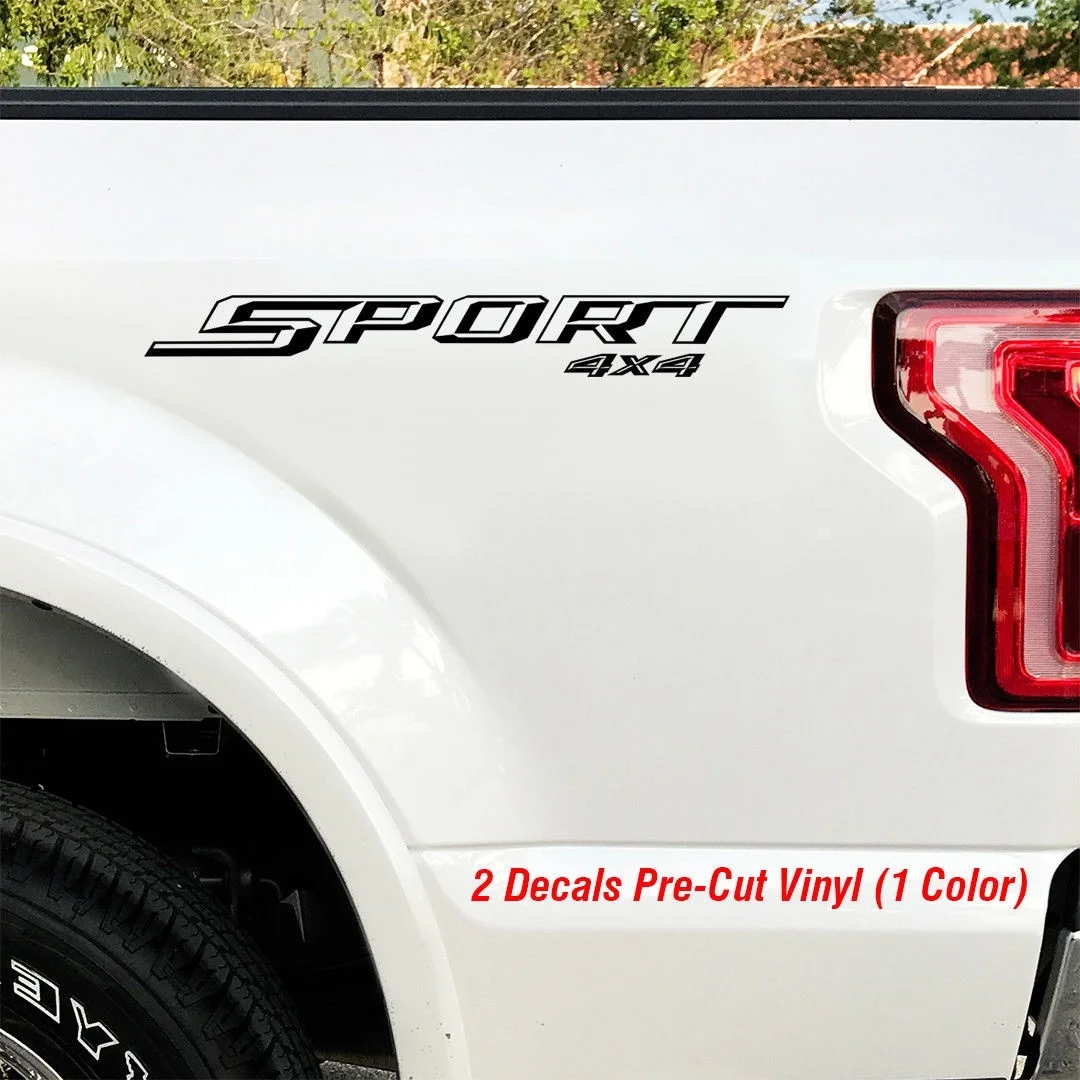 

For 1Pair/2Pcs Ford F150 Sport 4X4 Stickers Bedside Decal 2015 2016 2 Decals Vinyl Cut Sticker