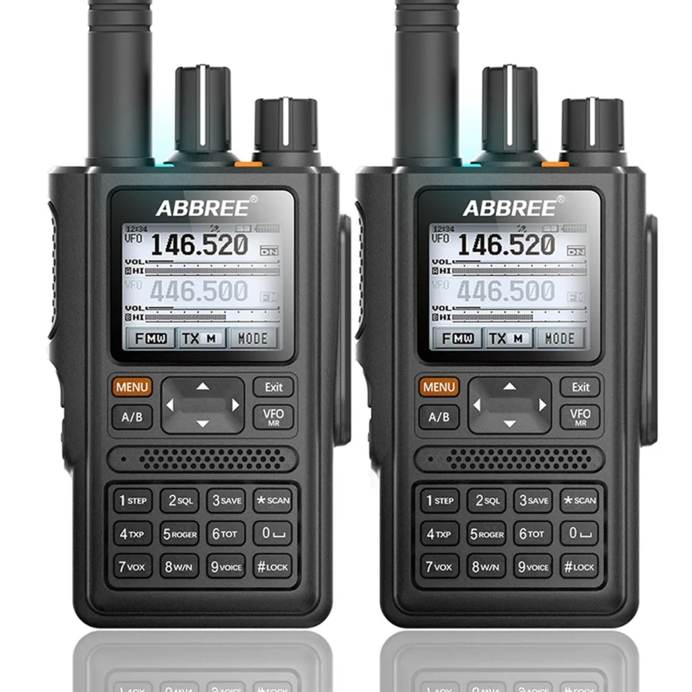 2 шт ABBREE AR-F8 gps рация Высокая мощность 136-520 МГц Частота CTCSS DNS Обнаружение огромный СВЕТОДИОДНЫЙ дисплей 10 км большой диапазон