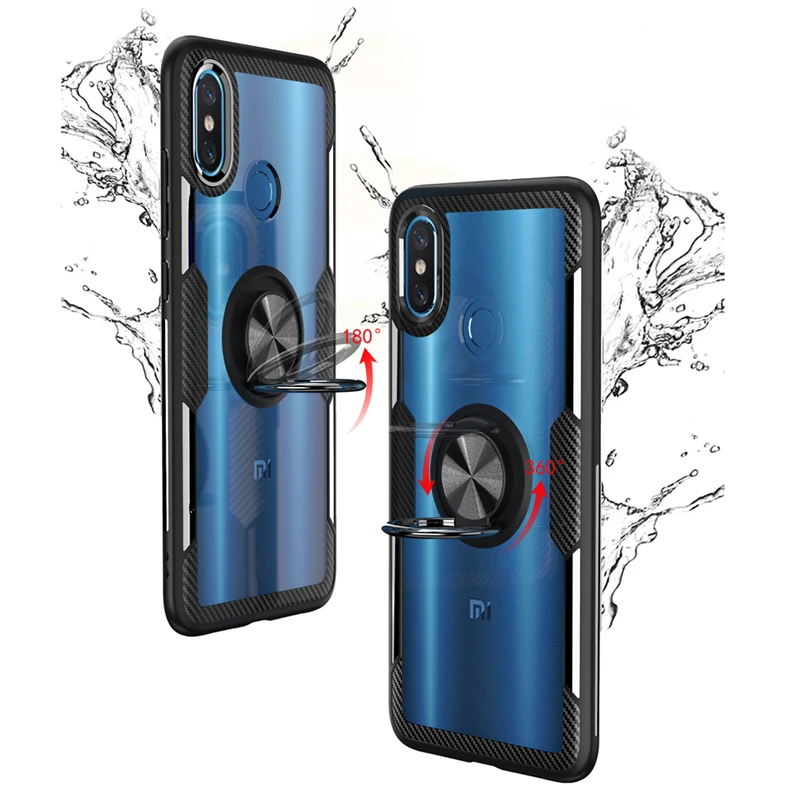 Car Holder Ring Case For Xiaomi Mi 8 9 SE Mi8 Mi9 Transparent Shockproof Phone Back Cover Xiomi Xiao mi 9SE 8SE On |