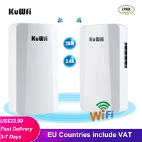 kuwfi outdoor wifi router wireless bridge 2 4g ap 1km long range 300mbps wireless cpe router with 11000m lan port 1pc2pcs