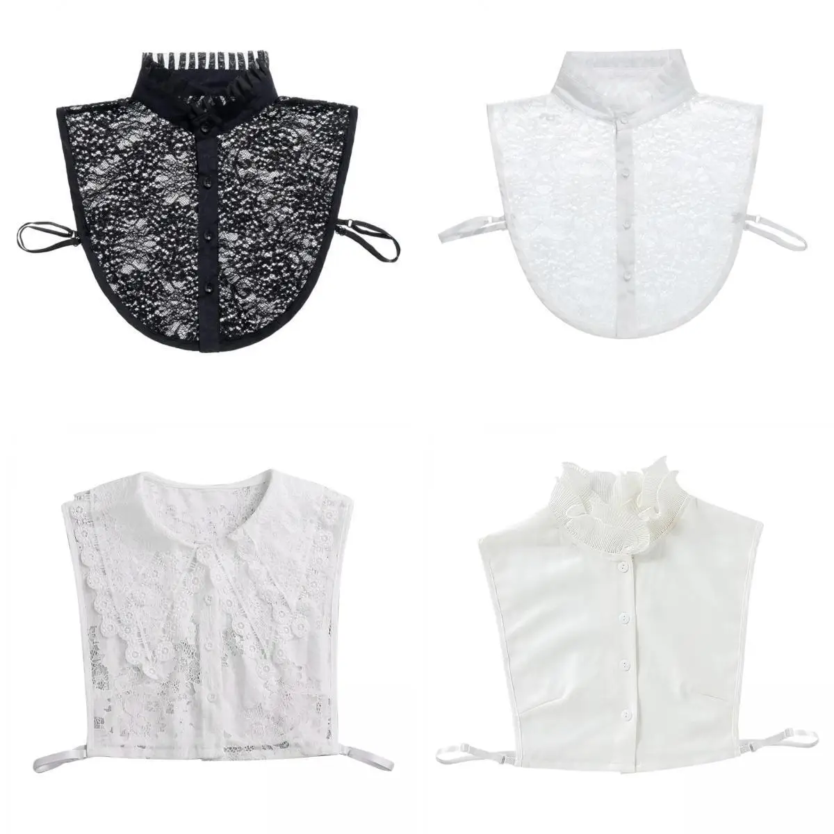 

На возраст от 2 до 6 лет пк Для женщин шаль с отрывным шнурком хлопковая Манишка воротник блузка с ложным воротником