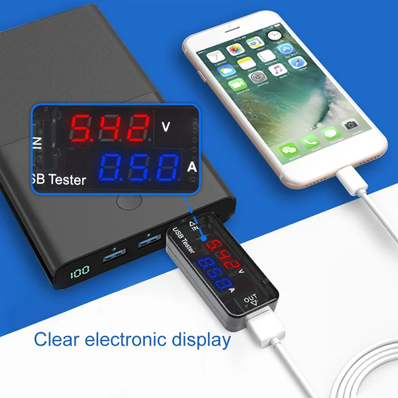 Многофункциональный Амперметр Зарядное устройство USB напряжение Curent тестер