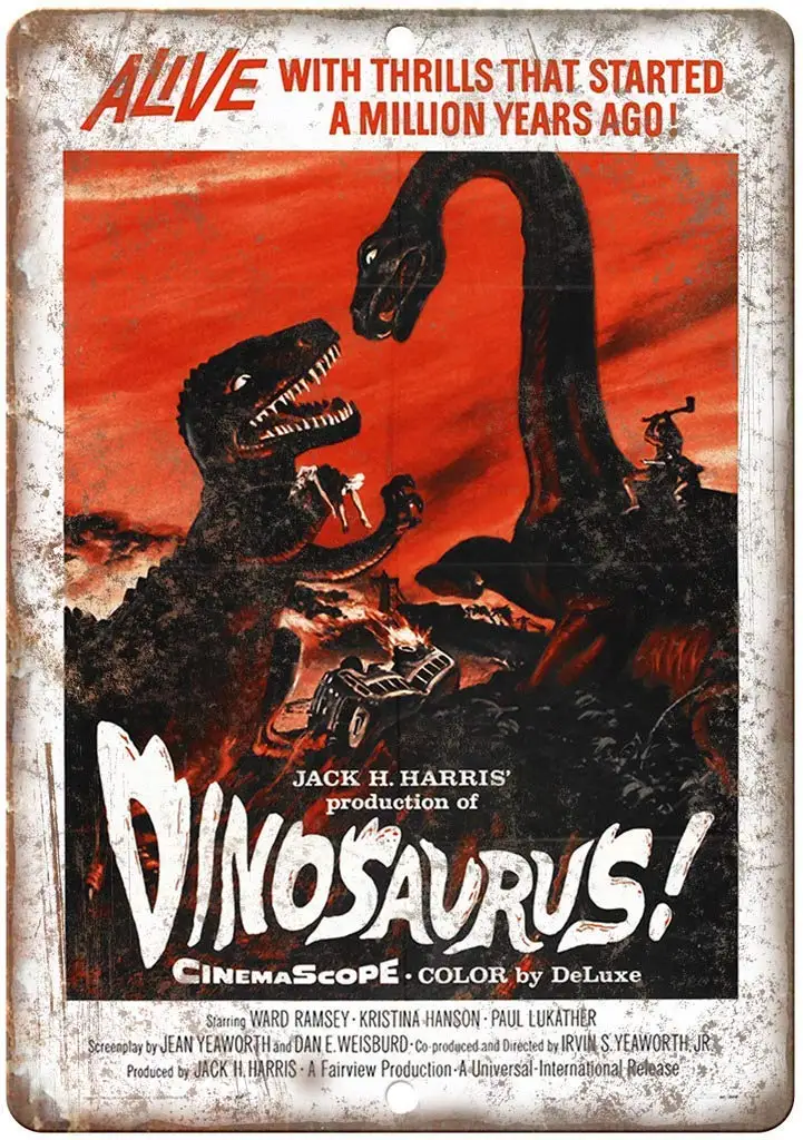 

Dinosaurus Movie Iron Painting New Metal Tin Sign Retro Vintage Wall Plaque Poster Cafe Bar Pub Home Decor20x30cm