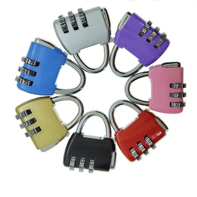 

Digit Combination Disc Keyed Padlock Security Code Luggage Locks For Door Suitcases Baggage Zinc Alloy Resettable 25pcs/lot
