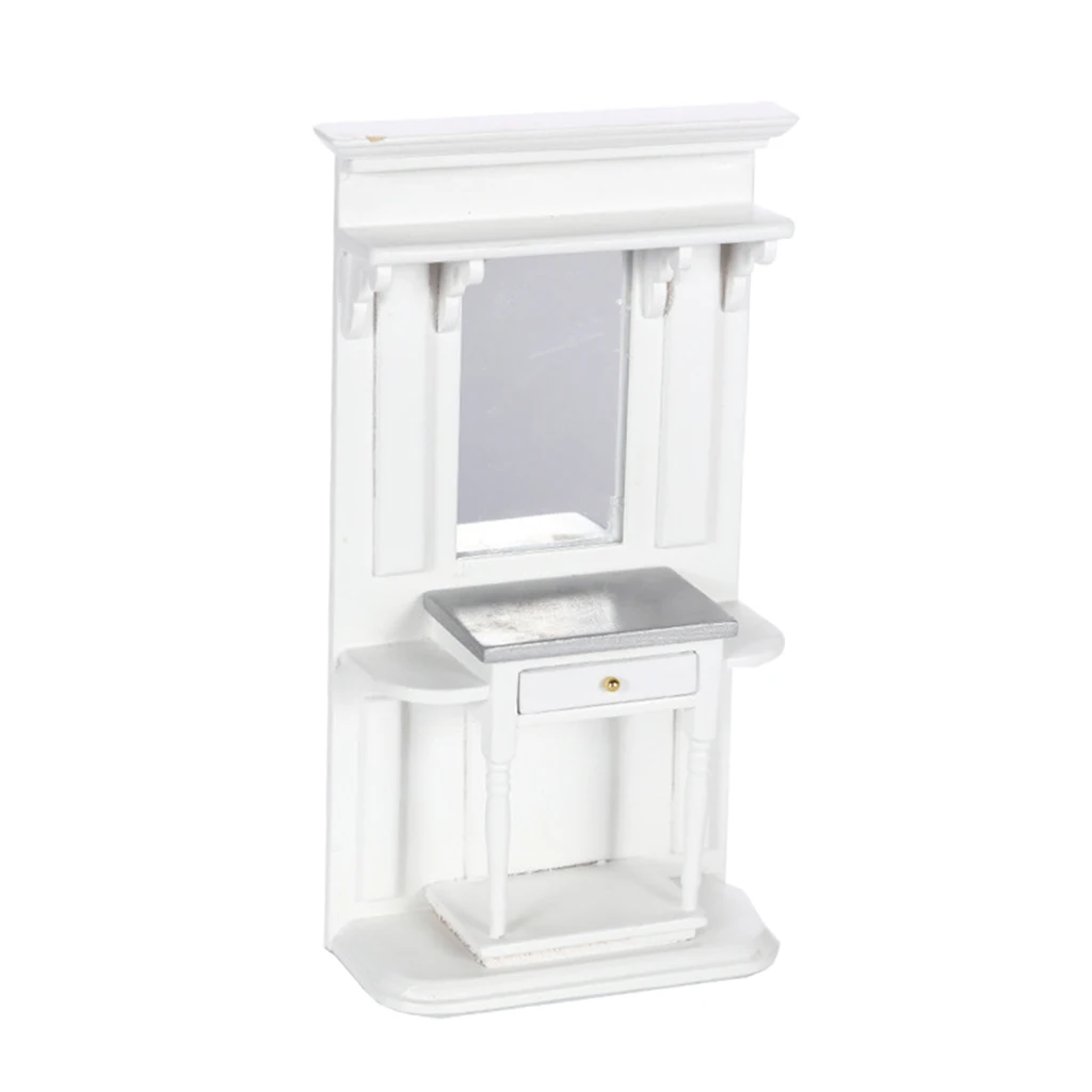 

Wooden Dollhouse Miniature Kitchen Dining Room Mini Cabinet Shelf 1/12 Simulation Play Set Life Scene BJD Decor Accessories