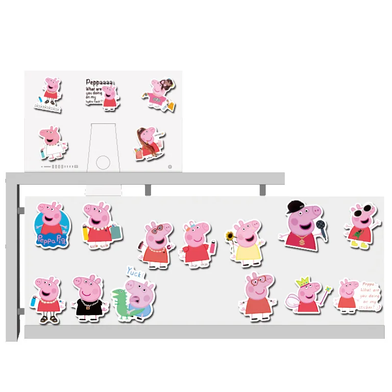 100 шт Peppa Pig водонепроницаемые мультики Наклейки Скейтборд багаж чемодан