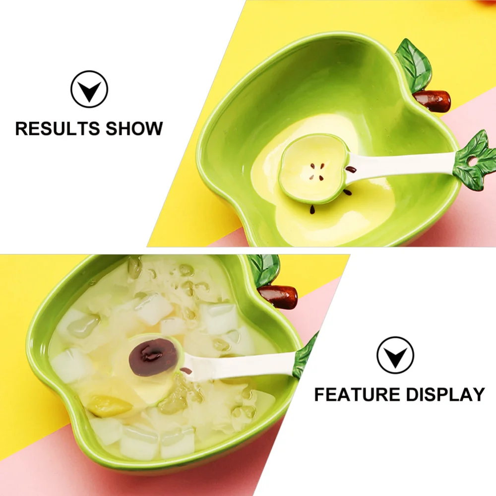 1 Набор Салатница в форме яблока детская миска для еды милая керамическая с