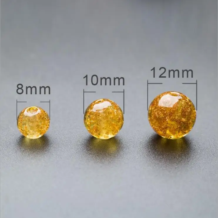 20 шт./лот 8 мм 10 лэмпворк стеклянные бусины многоцветные круглые с блестящим