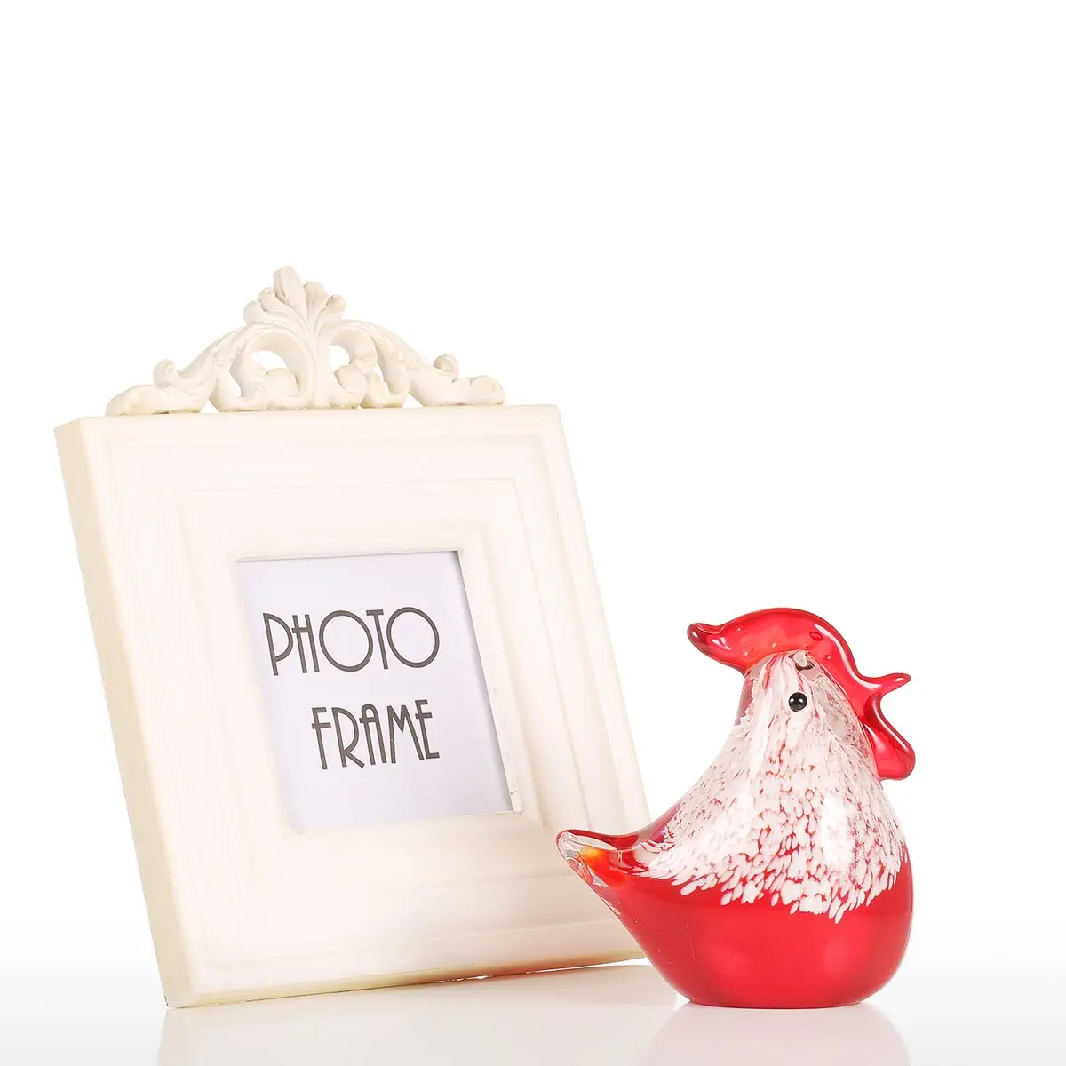 Tooarts маленькая куриная стеклянная скульптура домашний Декор стекло современное