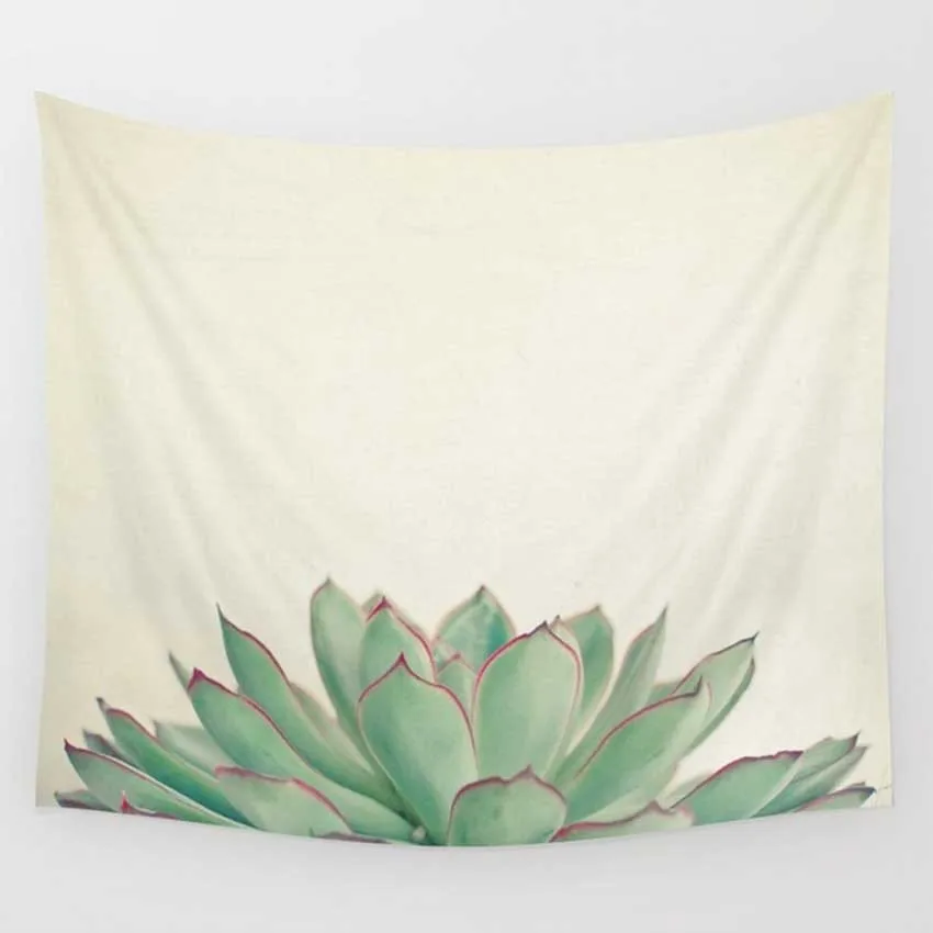 Гобелен на стену украшение с зелеными растениями настенный гобелен для спальни