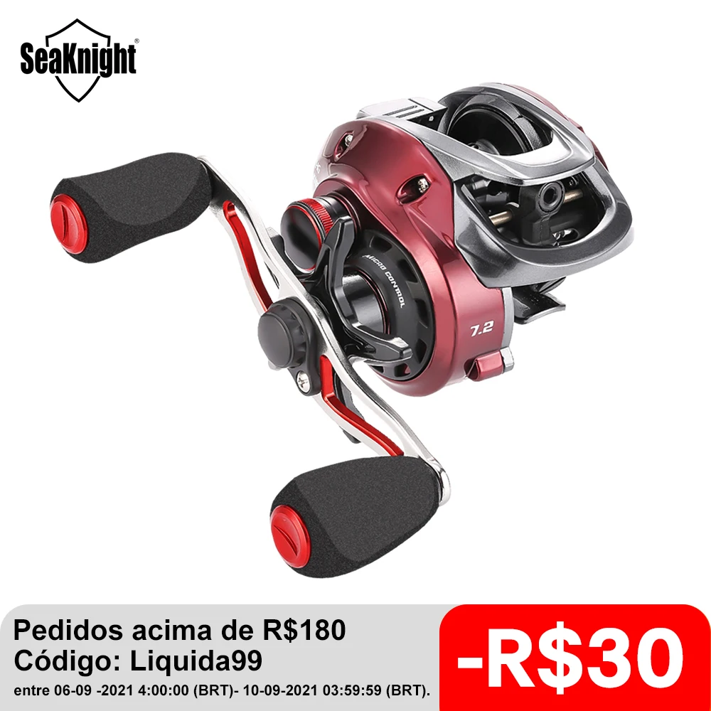 

SeaKnight RED FOX Series 7.2:1 8.1:1 Fishing Reel Micro Centrifugal Brake System Baitcasting Reel 192g Ultra-light Spool