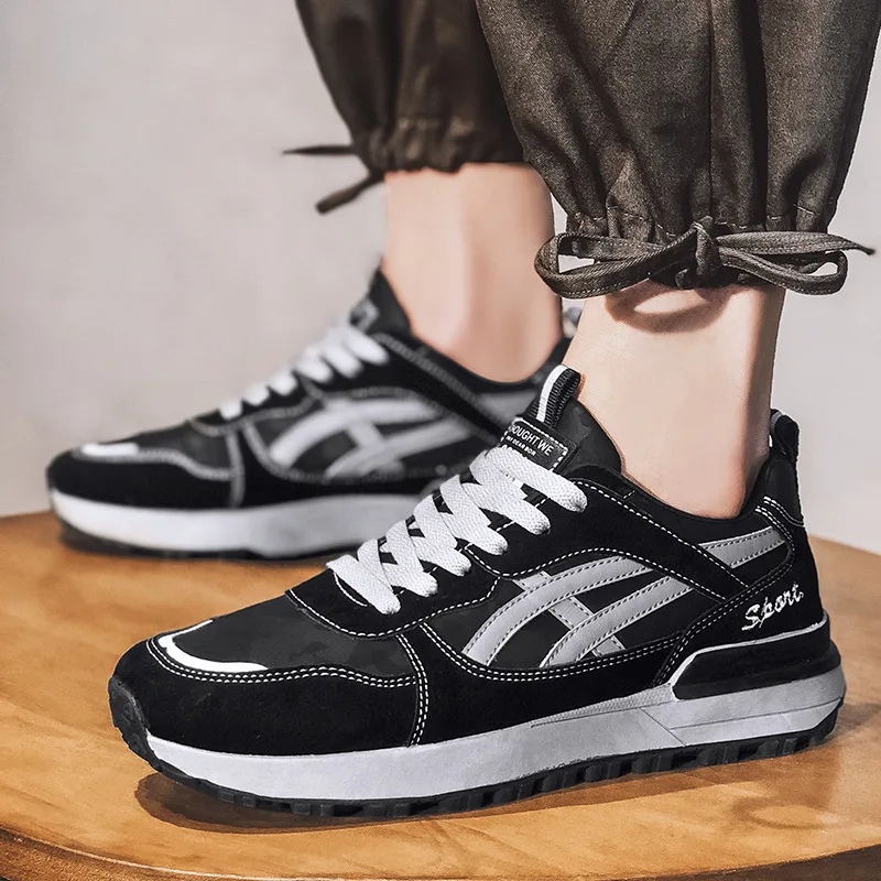 

Breathable Sneakers Men Sport Running Shoes Women Light Soft Athletic Shoes Leather Sneakers Men Casual Flats Trail Walking Shoe