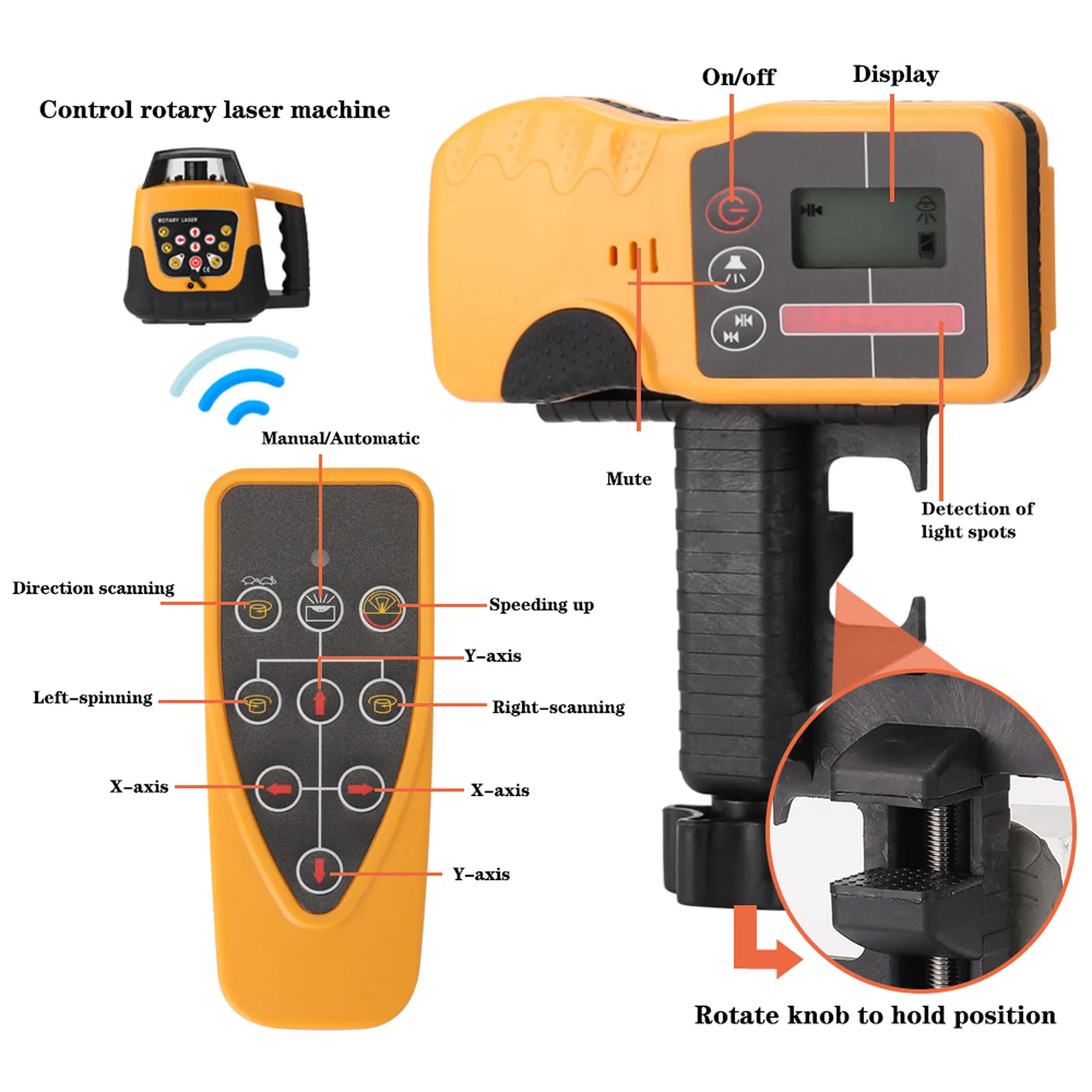 635nm автоматический саморегулирующийся вращающийся лазерный поворотный уровень