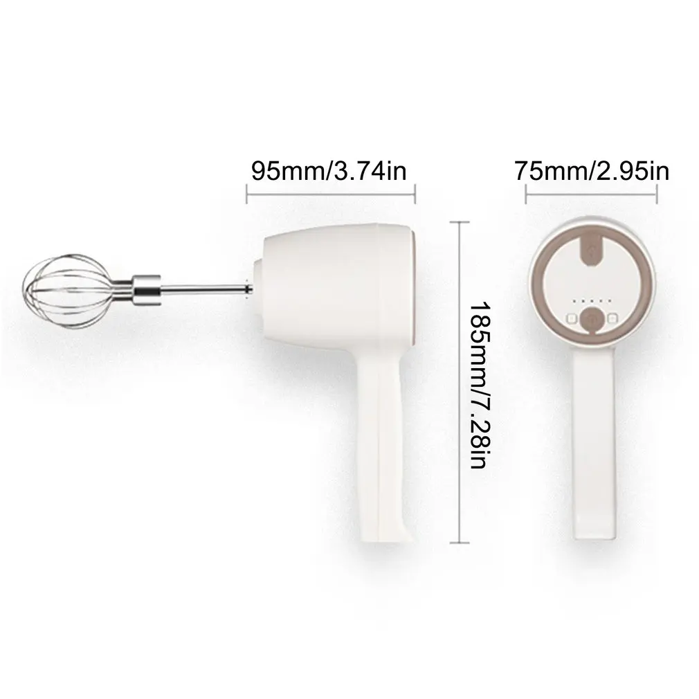 

Electric Hand Mixer Wireless Stainless Steel Egg Beater Electric Whisk Mixer Household Handheld Whisk Stand Mxier