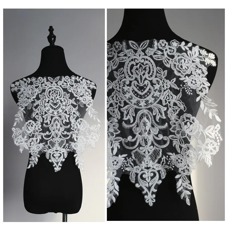 1 шт. Кружевная аппликация для занавесок 41x38 | Дом и сад