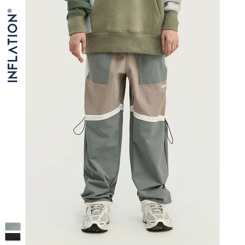 Брюки джоггеры унисекс INFLATION 2020 FW с кулиской мужские тканые тренировочные брюки