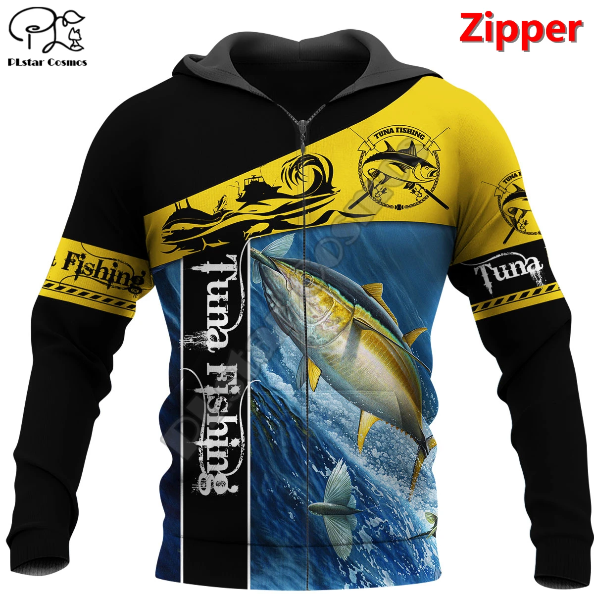 

PLstar Cosmos Tuna Fishing Fashion Men's Sweatshirt Beautiful Animal 3D Print Harajuku Jacket Funny Fish Casual Hoodie Style-2