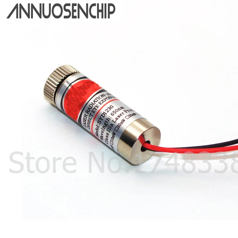 Лазерный модуль с красной линией 650 нм 5 мВт стеклянный объектив Фокусируемый