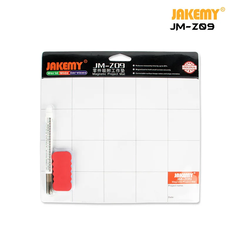 

JAKEMY JM-Z09 Magnetic assemble disassemble diy tools office desk drawing table mat with a marker pen for repair