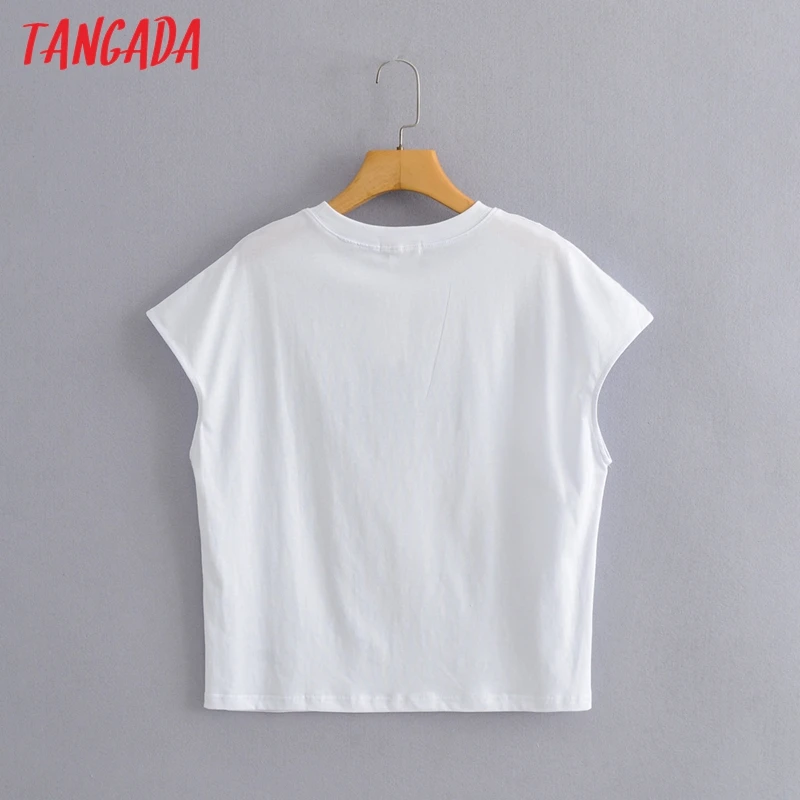 

Tangada 2021 Summer Women Funny Print Oversized T Shirt Short Sleeve Tees Ladies Casual Tee Shirt Street Wear Top AI13