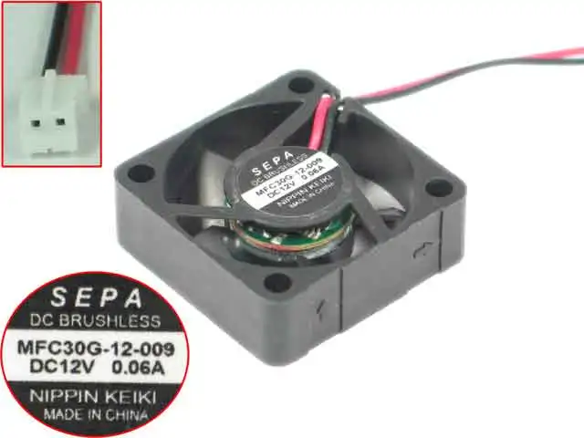 SEPA MFC30G-12-009 DC 12V 0.06A 30x30x10mm 2-проводной Вентилятор охлаждения сервера