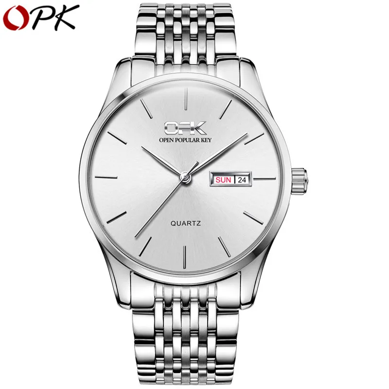 

OPK Men Watch Fashion Quartz Watch With Dual Calendar Simple Watch Luxury Waterproof Business Wristwatch Cozy For Men Watch