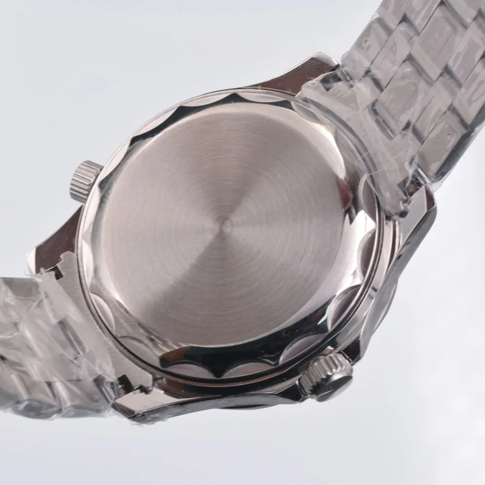 Bliger 41 мм черный циферблат Дата Синяя рука сапфировое стекло автоматический