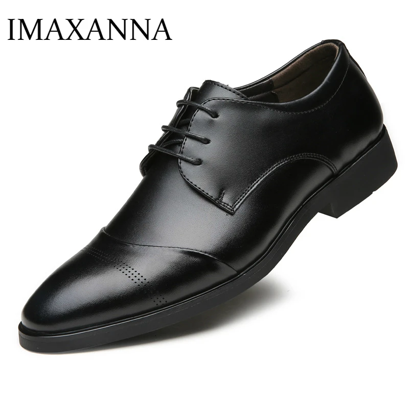 IMAXANNA 2019 недавно Мужская обувь из натуральной кожи Элитный бренд мужской деловой