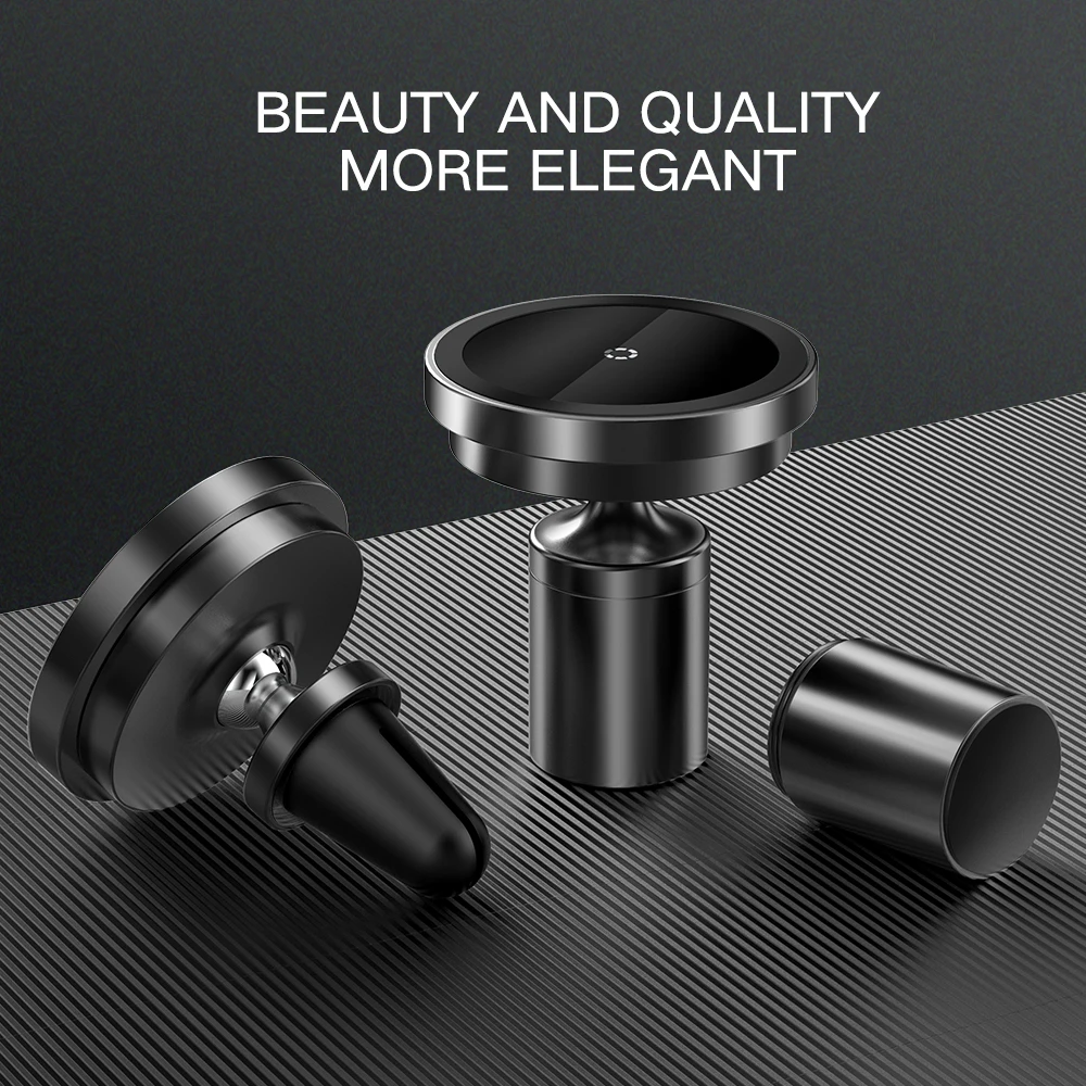 2 In 1 Strong Magnetic Phone Holder for Mobile Phone on Car For iPhone 12 11 Pro Max Magnet Metal Car Stand Air Vent GPS Holder