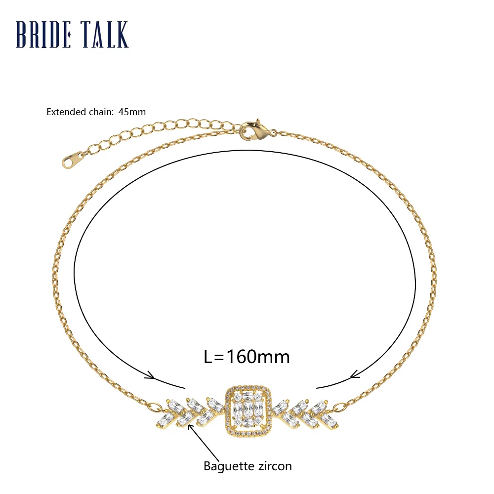 Браслет невесты Talk Женский модный элегантный браслет с блестящими кристаллами и