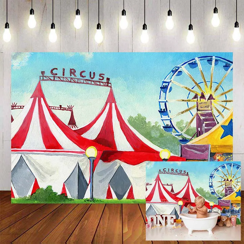 Mehofond цирк фотография Фон колеса обозрения палатка День Рождения Вечеринка