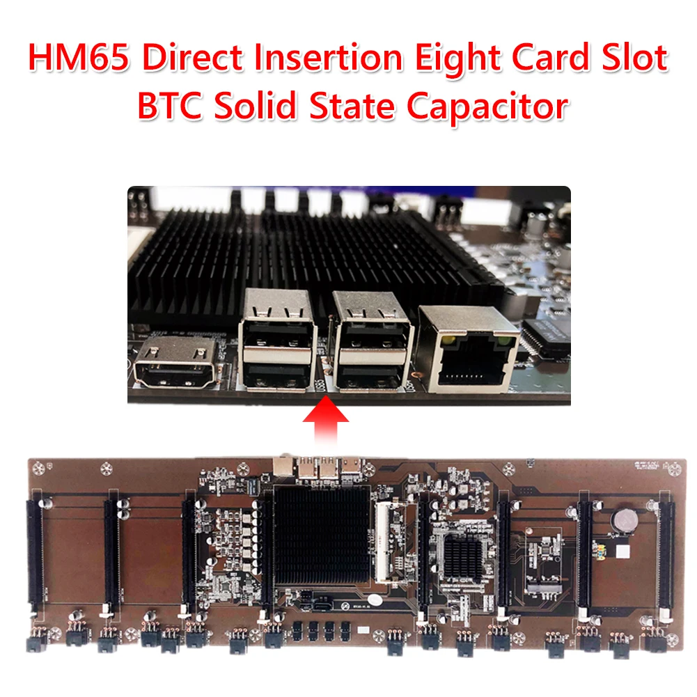 Preise HM65 USB 8 GPU CPU DDR3 BTC Bergbau Motherboard Unterstützung Multi-graphics 8-karte Computer Motherboard Für 1660 2070 3090 Rx580