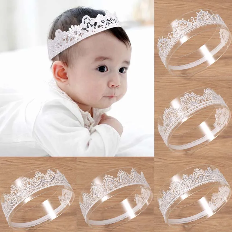 

1 Pcs Baby Girl Headband Headwear Hairband Infant Gift Children Kids Toddler Floral Newborn Flower Lace crown Leaf crystal