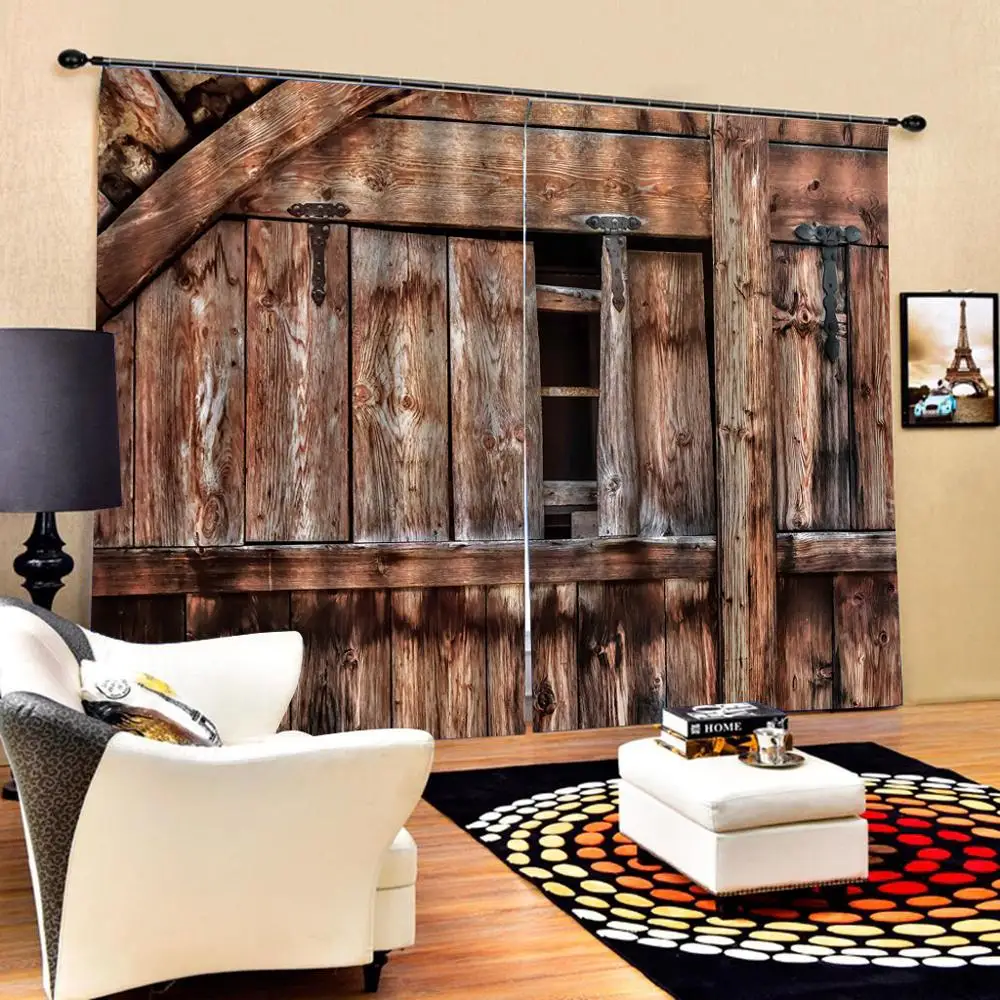 Домашний интерьерный декор старые винтажные деревянные двери занавески для