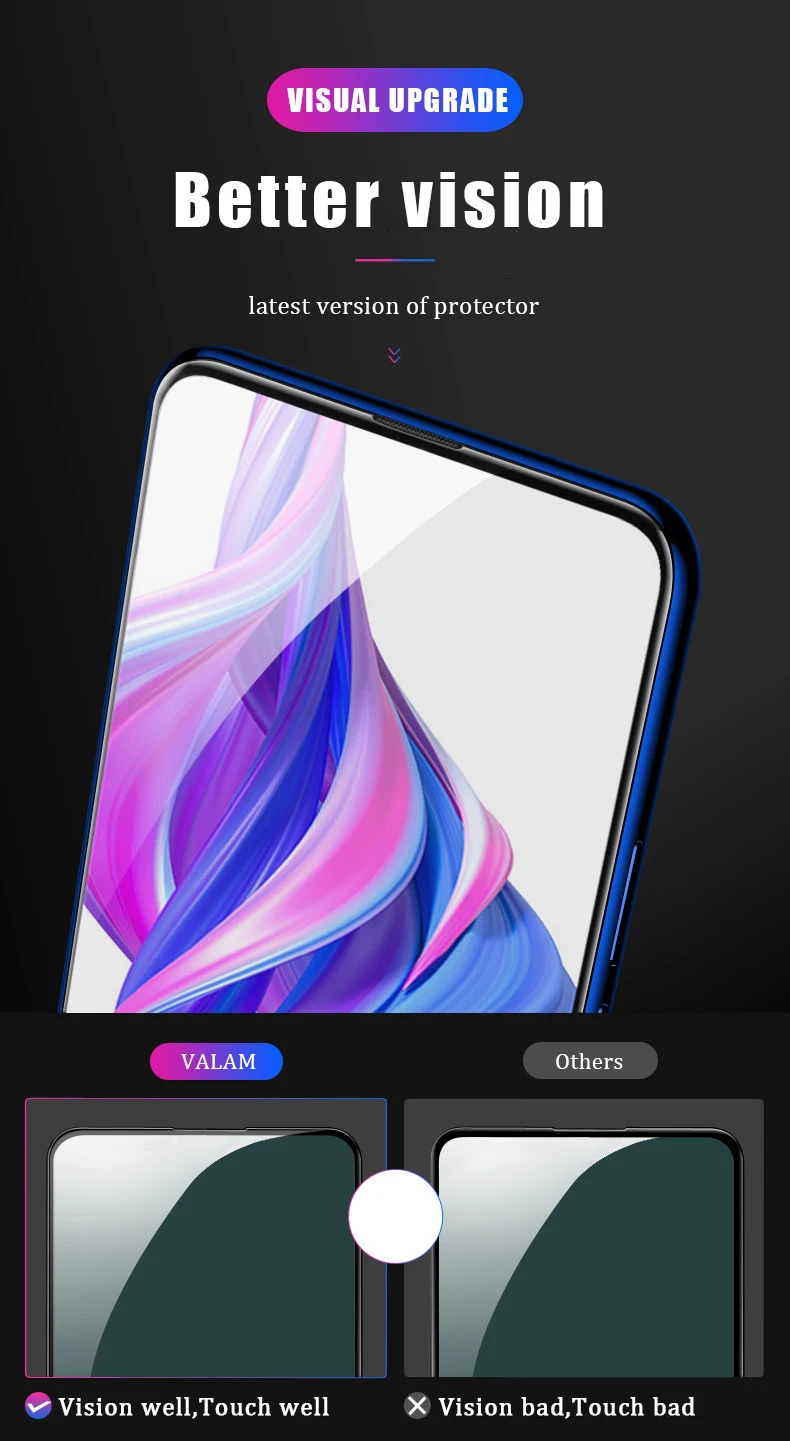Защитная пленка VALAM из закаленного стекла для huawei P smart Z, полное покрытие для huawei P smart plus Z, защитное стекло