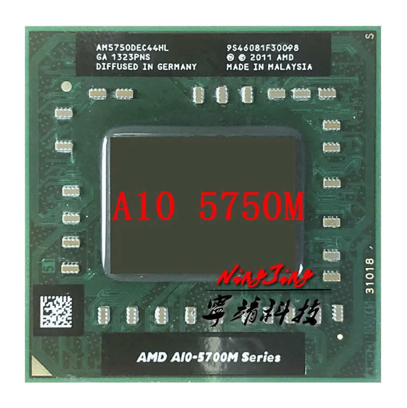AMD A10 Series 5750M 5750 M 2 5 GHz четырехъядерный процессор AM5750DEC44HL разъем FS1|Процессоры| |