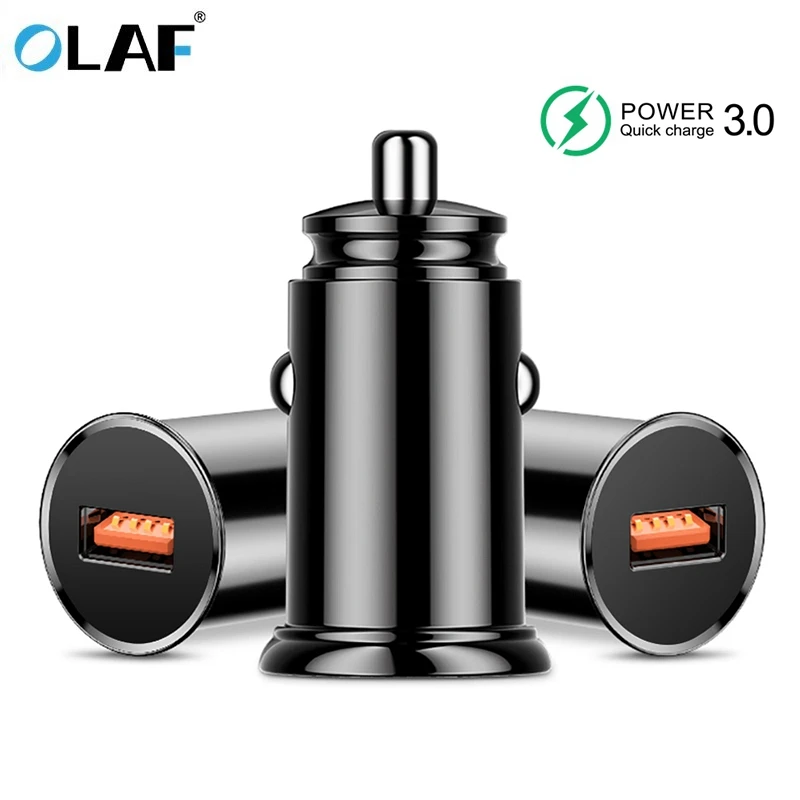 OLAF Quick Charge 3.0 Car Charger For iPhone X 5V 3A GPS Auto Tablets Travel Adapter Samsung Mobile Phone Chargers | Мобильные