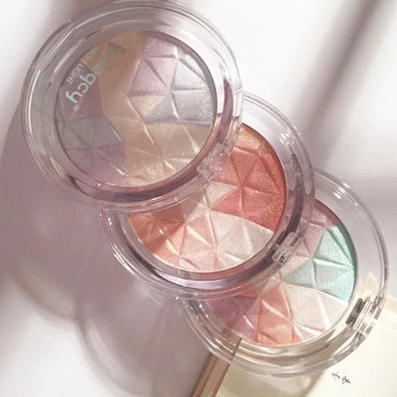 Палитра хайлайтеров блестящая мерцающая пудра для макияжа глаз яркость