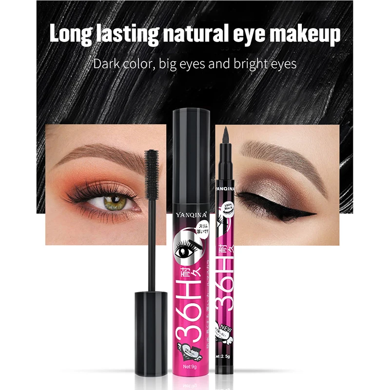 

Women Mascara Eyeliner Kit Waterproof Long-lasting Smooth Eyeliner Pencil Eyelash Extension