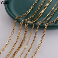 stainless steel o chain necklace 18 k gold plated chain for matching pendant necklace all match jewelry boho accessories