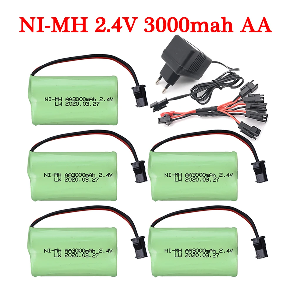 Аккумулятор NIMH-аккумулятор для игрушек 2 4 В 3000 мА · ч с зарядным устройством