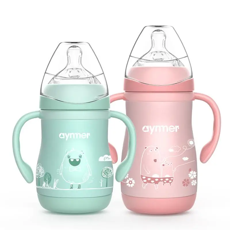 

Baby Feeding Bottles Stainless Steel Insulated Baby Bottle Infant Constant Temperature Milk Water Cup Enfant Feeder Portable