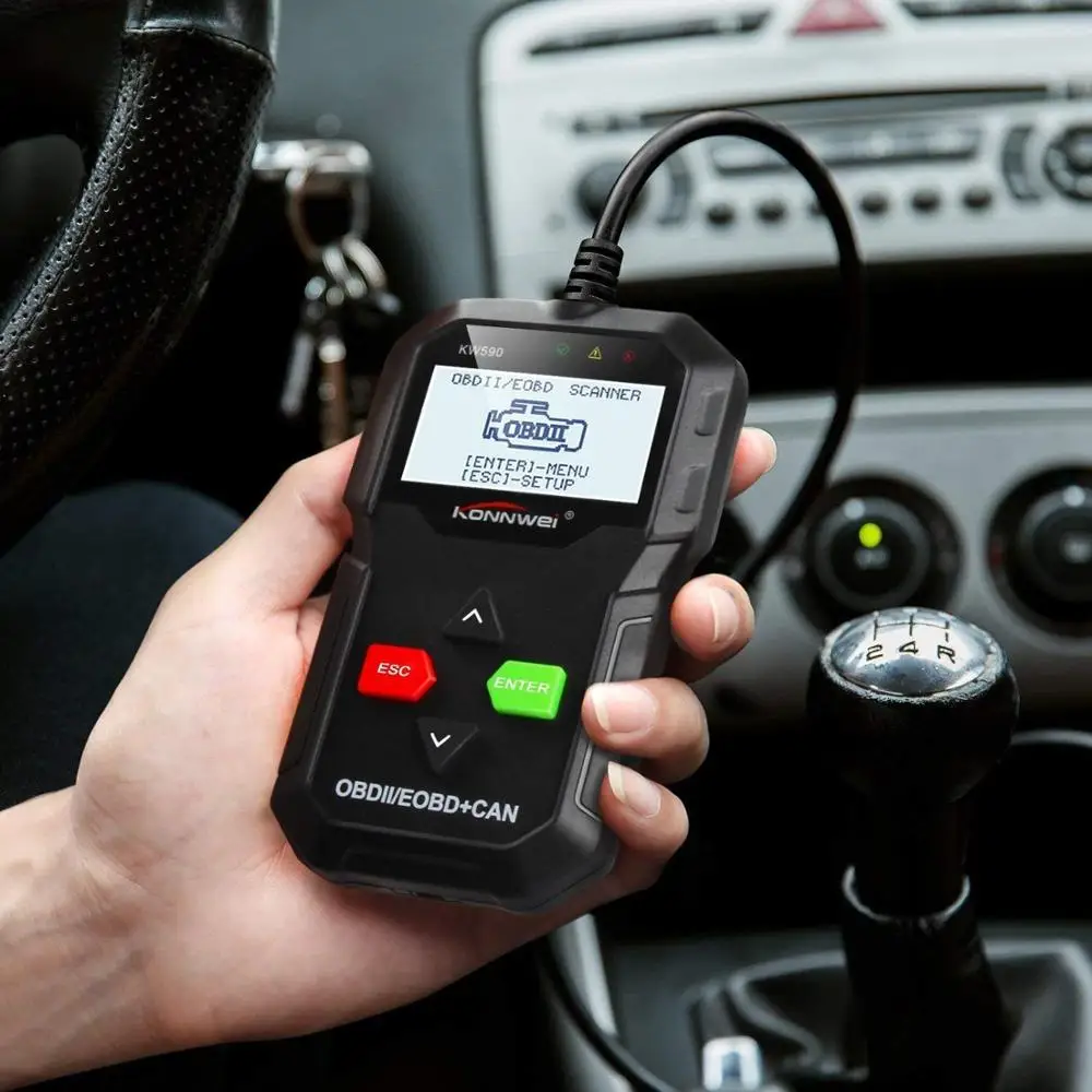 OBD2 сканер автомобильный диагностический сканер KONNWEI KW590 OBD 2 автоматический диагностический инструмент Лучший ELM327 ODB2 автоматический диагностический сканер