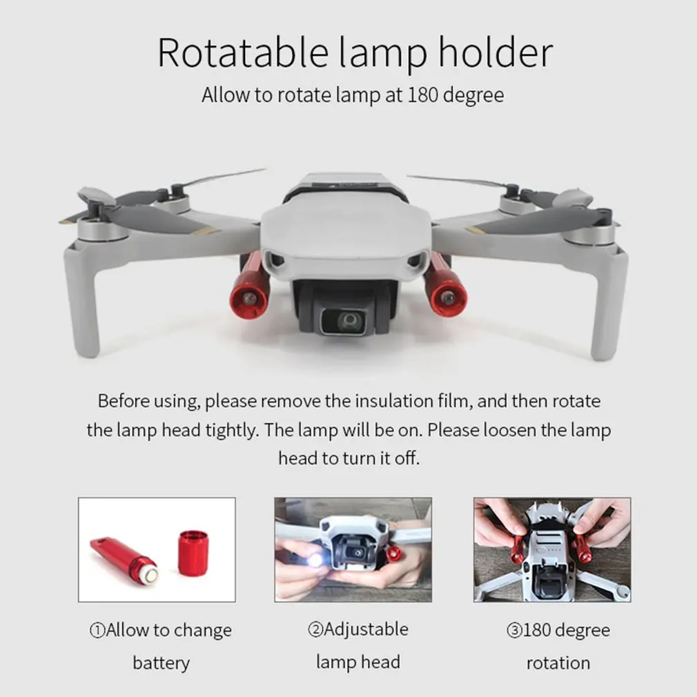For DJI Mavic mini Flash LED Filght Light Lamp Kit for DJI Mavic mini Night Flight Searching Lighting Drone Accessories